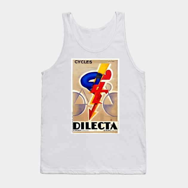 Cycles Dilecta - Vintage French  Advertising Poster Design Tank Top by Naves